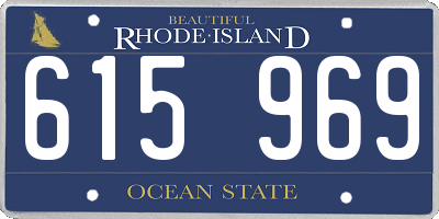 RI license plate 615969