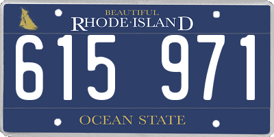 RI license plate 615971
