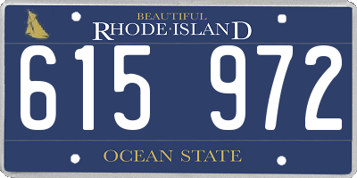 RI license plate 615972