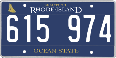 RI license plate 615974