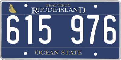 RI license plate 615976