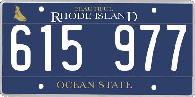 RI license plate 615977