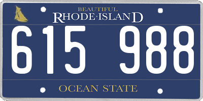RI license plate 615988