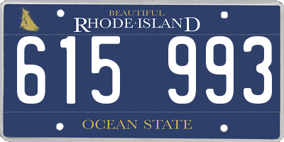 RI license plate 615993