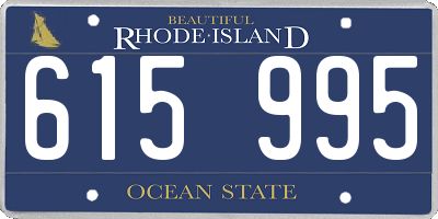 RI license plate 615995
