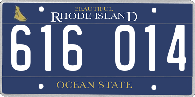 RI license plate 616014