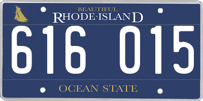 RI license plate 616015