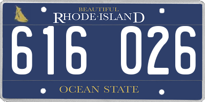 RI license plate 616026