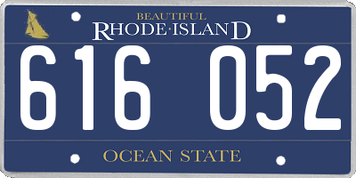 RI license plate 616052