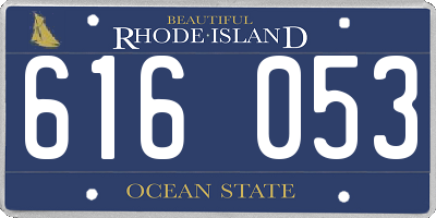 RI license plate 616053