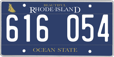RI license plate 616054