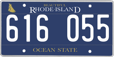 RI license plate 616055