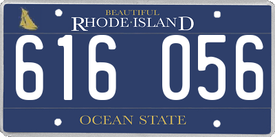 RI license plate 616056