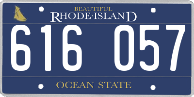 RI license plate 616057