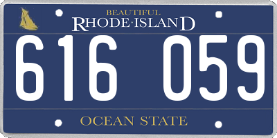 RI license plate 616059