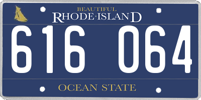 RI license plate 616064