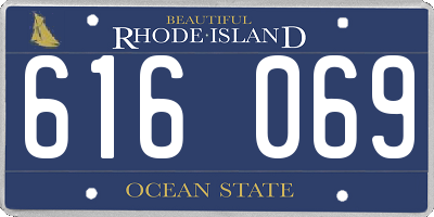 RI license plate 616069