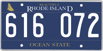 RI license plate 616072