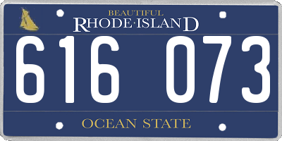 RI license plate 616073
