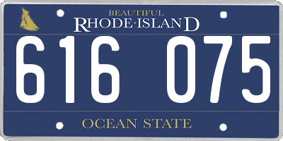 RI license plate 616075