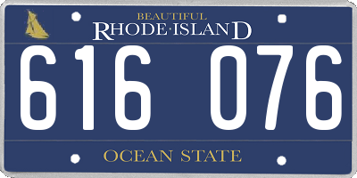 RI license plate 616076