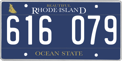RI license plate 616079