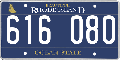 RI license plate 616080