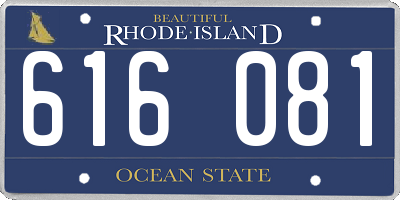 RI license plate 616081