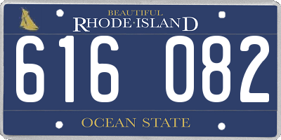 RI license plate 616082
