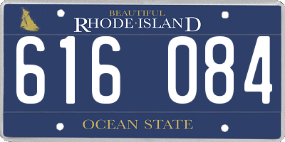 RI license plate 616084