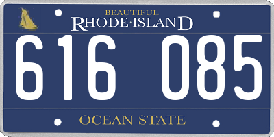 RI license plate 616085
