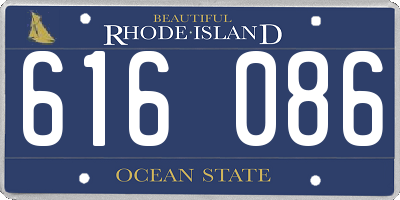 RI license plate 616086