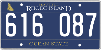 RI license plate 616087