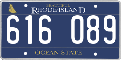 RI license plate 616089