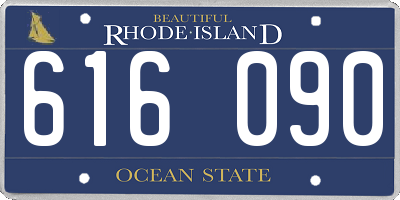 RI license plate 616090