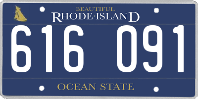RI license plate 616091