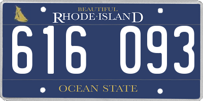 RI license plate 616093