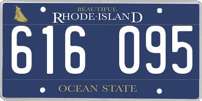 RI license plate 616095