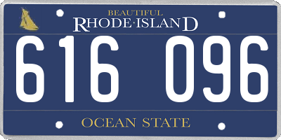 RI license plate 616096