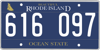 RI license plate 616097