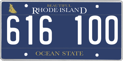 RI license plate 616100