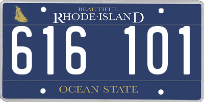 RI license plate 616101