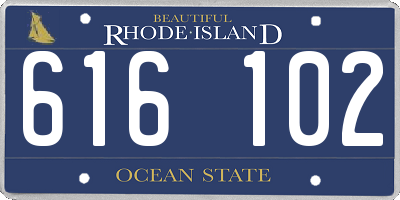 RI license plate 616102