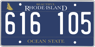 RI license plate 616105