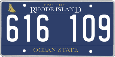 RI license plate 616109