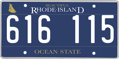 RI license plate 616115