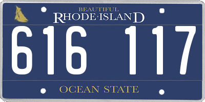 RI license plate 616117