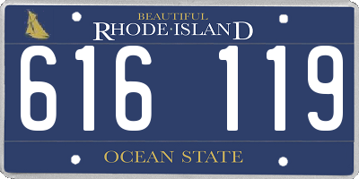 RI license plate 616119