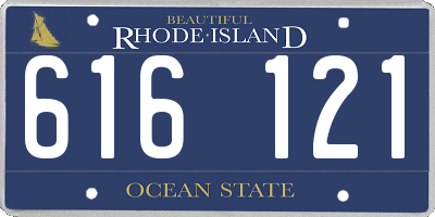 RI license plate 616121