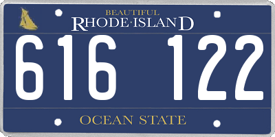 RI license plate 616122